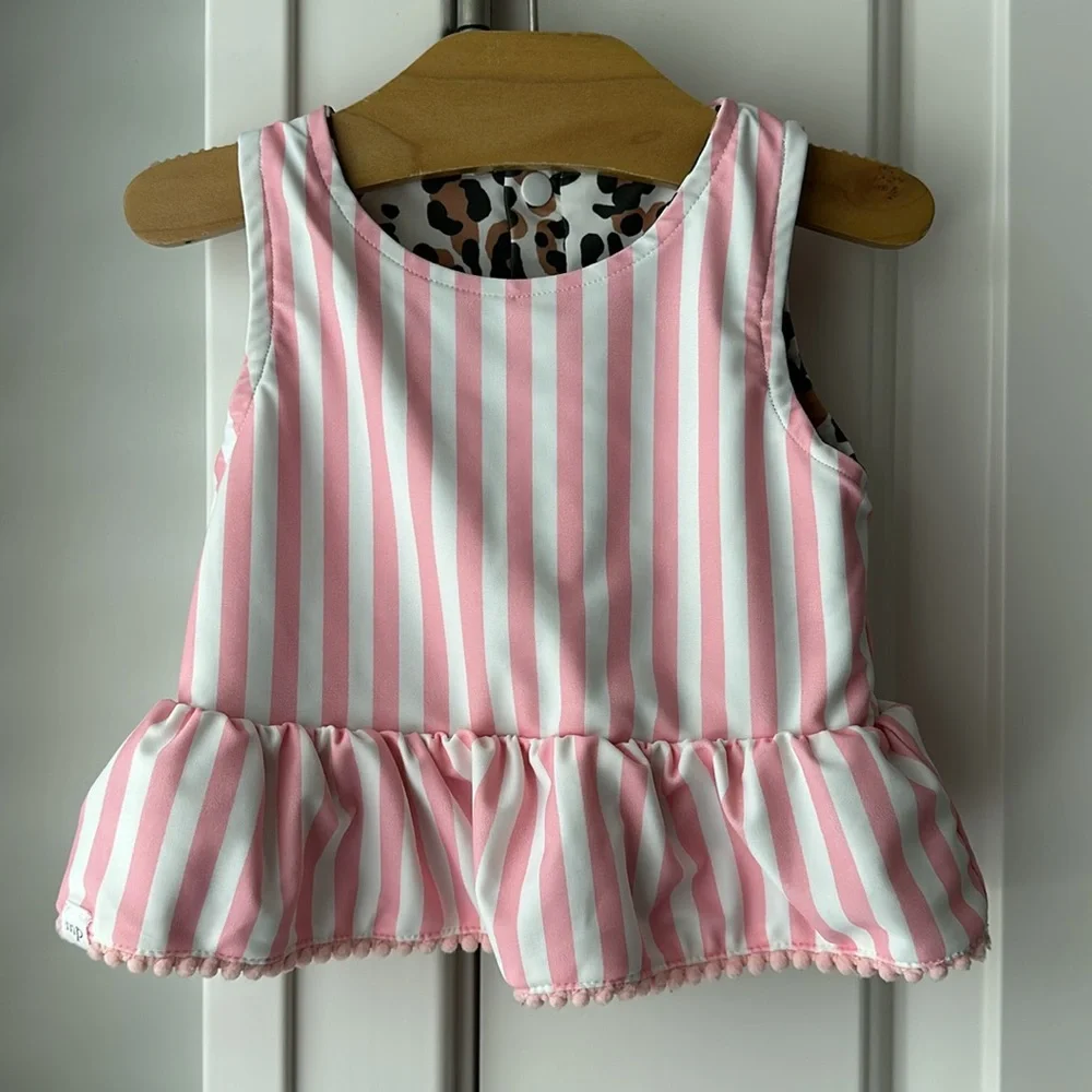 Mud Pie Leopard Print Kids Swim Set - Picture 4 of 7